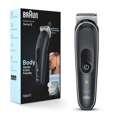 Braun Body Groomer Series 3 3340, Body Groomer for Men, For Chest, Armpits, Groin, Manscaping & More, Incl. 2 Combs for 1 mm - 3 mm Lengths, SkinSecure Technology for Gentle Use, Washable, Cordless wi