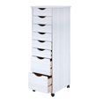 thumbnail image 1 of Adeptus Solid Wood   6+2 Drawer Roll Cart - White, 1 of 1