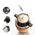 thumbnail image 4 of Coffee Filter Foldable Reusable Handled Stainless Steel Stainless Steel Net Dripper Net Dripper Indoor Outdoor House Camping Picnic Drip with Cleaning Brush, 4 of 9