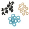 thumbnail image 2 of 10 Pcs Yeux 16 mm Yeux d'Artisanat Yeux Ronds pour Poupée avec Paillettes Non-Tissés et Rondelles pour Poupée Ours en Peluche, Marionnette Animale - Bleu Pâle, 2 of 8
