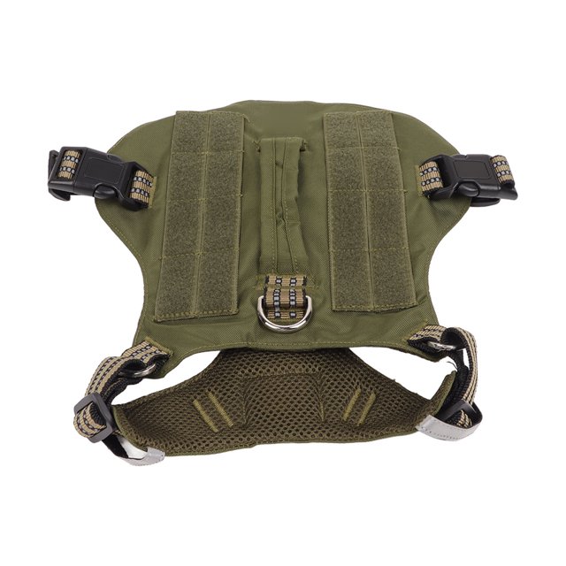 Dog Harness Reflective Dog Vest Pet Harness Dog Harness Comfortable And Breathable Reflective Pet Chest Harness For Medium And Large DogsMilitary Green No Accessories L