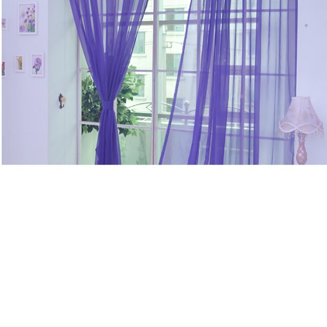 XZNGL Rideau Transparent Porte Fenêtre Rideaux 1 Pcs Couleur Unie Tulle Porte Fenêtre Rideau Draperie Panneau Voile Foulard Cantonnières