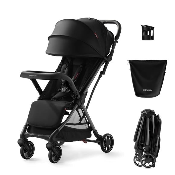 Momcozy Poussette Légère ClickGo, Poussette de Voyage Compacte Idéale pour l'Avion, Pliable en un Clic, pour Bébés et Jeunes Enfants dès la Naissance, avec une Grande Capote Extensible et une Protection UPF 50+.