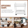 thumbnail image 2 of Rolling Cart Storage Trolley On Wheels 2-Tier Cart On Wheels for Kitchen Bathroom Laundry Room, 2 of 8