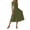 Army Green, variant on QIUOMBBP Women's Ruffle Maxi Dresses Cap Sleeve Crew Neck A Line High Waisted Dress Summer Loose Casual Sundress Pink M