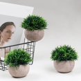 thumbnail image 3 of Artificial Plant Potted Lifelike Round Fake Greenery Plant Faux Plant Decoration, 3 of 10