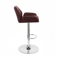 thumbnail image 2 of Tesla Tabouret de Bar Contemporain « Cuir » Ajustable - Espresso, 2 of 2