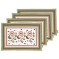 thumbnail image 1 of Vargottam Placemats- Placemat For Dining Table, Set Of 4- Printed & Reversible CottonNapkin-IndoorPlacematsFor Home & Kitchen Dining Table- Asian Block (White & Green), 1 of 5