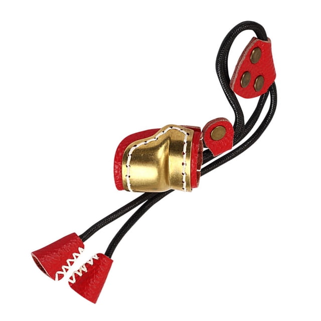 Traditional Bow Thumb Rings Brass Finger Guard Accessories Strong Protection Comfortable to Wear Durable for Different Size Fingers Red