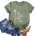 thumbnail image 2 of T-shirt Décontracté pour Femme à Manches Courtes avec Imprimé de Lettres, 2 of 2