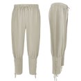 thumbnail image 4 of Mefallenssiah Pantalons pour Femmes Décontractés Femmes Rétro Moyen Âge Leggings Performance Corsaire Pantalons en Coton et Lin Décontractés Liquidation, 4 of 6