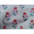 thumbnail image 4 of oneOone Cotton Poplin Fabric Leaves & Floral Block Printed Craft Fabric BTY 42 Inch Wide, 4 of 4