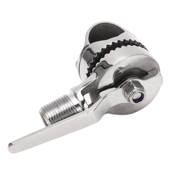 Marine Antenna Mount, Lever Action Handle Fine Polishing 1in Thread Adjustable Ratchet Base Mount For 7/8 To 1in Rail For RVs