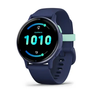 Refurbished (Good) Garmin Vivoactive 5 GPS Smartwatch - Metallic Navy Aluminum and Navy (010-02862-12)
