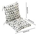 thumbnail image 3 of High Back Chair Cushion, Indoor Outdoor All-Weather Rainproof Rocking Chair Pad with Straps, Foldable Design, Linen, 3 of 8