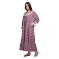 thumbnail image 2 of Moomaya Printed Nightdress For Ladies Cotton Ruffled Border Nursing Nightwear, 2 of 5