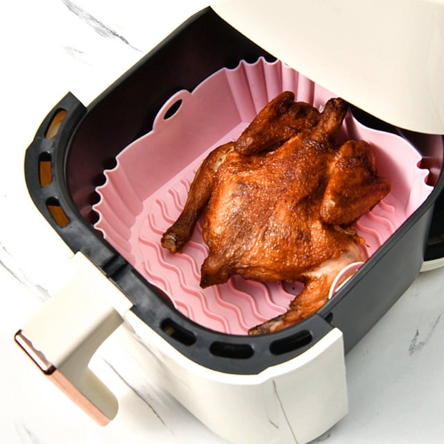 WIFKLSIIPG Plateau de Cuisson en Silicone pour Friteuse à Air Chaud Carrée Friteuse à Air Carrée Silicone Multicolore Durable
