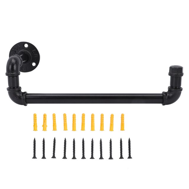Industrial Pipe Towel Bar Heavy Duty Rustic Style Towel Rack for Bathroom