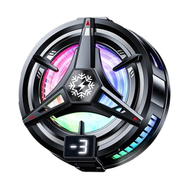 Semiconductor Phone Cooler with Magnetic Clip Adjustable 3-Speed Cooling and RGB Light for Mobile Gaming