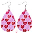 thumbnail image 2 of PVCS Boucles d'Oreilles de la Saint-Valentin Cœur Amour Lèvres Rouges Boucles d'Oreilles Imprimées Double Face, 2 of 2