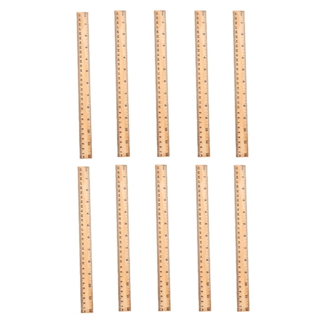 EeaseCA 10 Pcs Règles Droites en Bois avec Mesures à double Échelle. Ces Règles de Mesure en Bois Ont une Longueur de 30 cm (12 Pouces), avec des Échelles Gravées Claires pour des Lectures Précises. Convient pour une Utilisation dans les Salles de Classe, les Bureaux, les Maisons et par les Étudiants, les Enseignants et les Ingénieurs. l'Ensemble Comprend 10 Règles Durables et Légères, Idéal pour l'Arpentage, la Cartographie et les Tâches de Conception