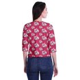thumbnail image 3 of Moomaya Printed Keyhole Neck Ring Top Casual 3/4th Sleeve Tees Tank Tunic Top, 3 of 5