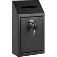 thumbnail image 1 of Money Cash Drop Box Wall Mount with Key Metal Donation and Suggestion Box with Slot and Lock for Home Farm or Office x x ., 1 of 7