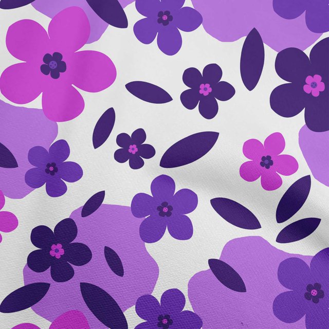 oneOone Silk Tabby Purple Fabric Floral Craft Projects Decor Fabric Printed By The Yard 42 Inch Wide