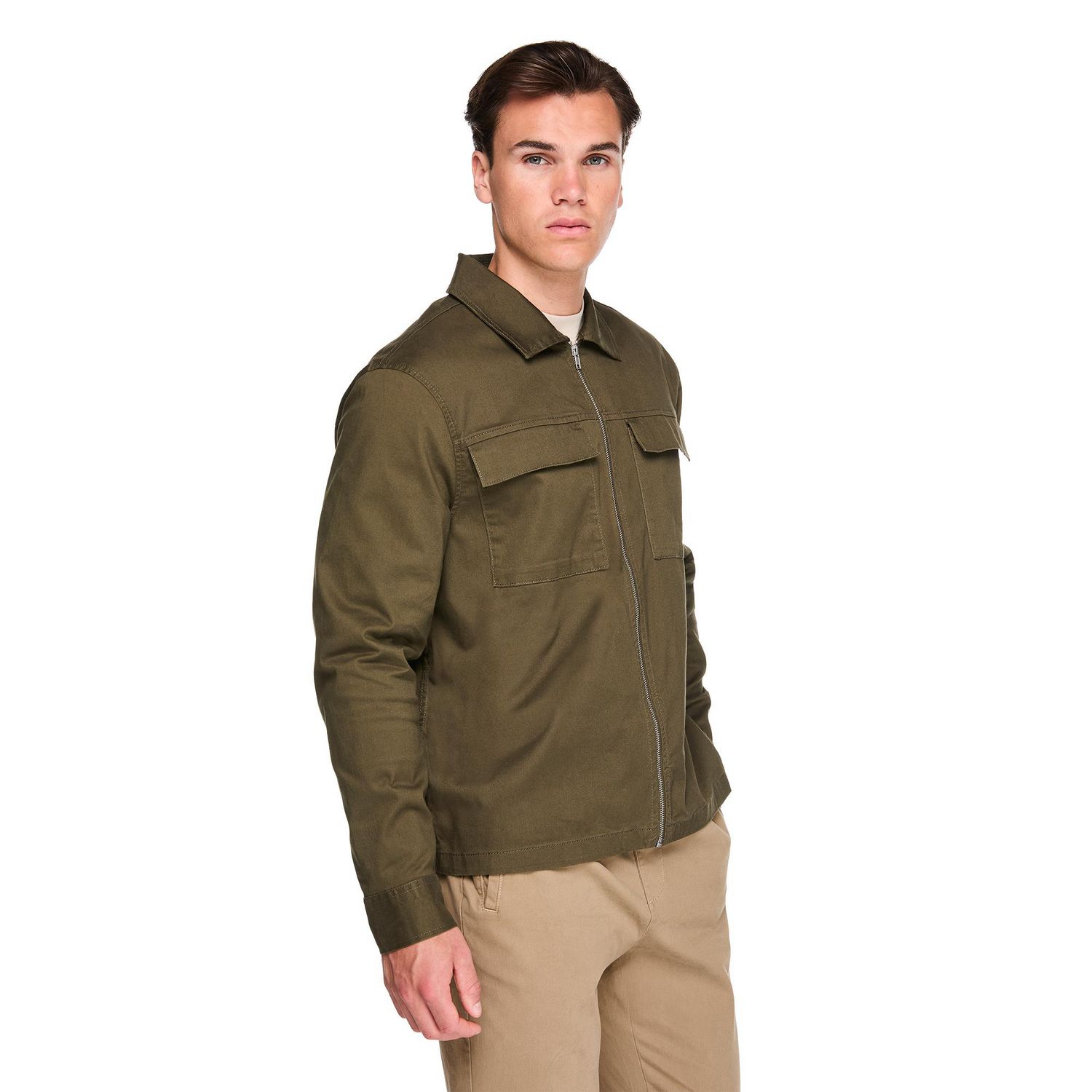 Chemise d’extérieur zippée sur la longueur George pour hommes