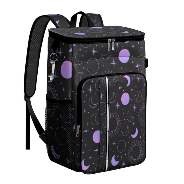 Witchy Cosmic Cooler Backpack - Insulated 20L Backpack Cooler with Starry Night Aesthetic, Leakproof & Lightweight