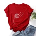 thumbnail image 4 of Meichang T-Shirts Graphiques Tendance pour Femmes Nouveauté Drôle Mignon T-Shirts à Imprimé Pissenlit Décontractés Col Rond Manches Courtes T-Shirts Légers Hauts, 4 of 8