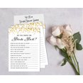 thumbnail image 4 of Inkdotpot 50-PackGold ConfettiHow Well Do You Know The Bride Bridal Shower Bachelorette PartyGameWho Know The Bride Best ActivityCards, 4 of 7
