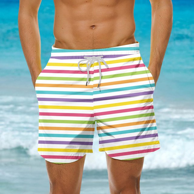 LSLJS Shorts de Plage d'Été Amples pour Hommes avec Poches, Shorts de Plage