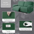 thumbnail image 3 of ULTICOR Design Jacquard Extra Grand 75 Pouces - 100 Pouces, Canapé Inclinable 2 Places, Housse de Causeuse Inclinable Extra Grand 6 Pcs, Housses de Canapé Inclinable, Épais, Doux, Lavable (Vert Rétro), 3 of 5