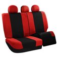 thumbnail image 1 of FH Group Light & Breezy Flat Cloth Car Seat Cover Set For Car Truck SUV Van Red - Rear, 1 of 5