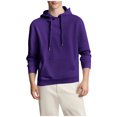 thumbnail image 1 of Mens Camo Hoodie Long Sleeve Drawstring Fleece Lined Solid Color Pullover Sweatshirts, 1 of 6