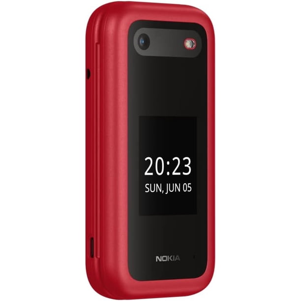 New Unlocked Nokia 2660 Flip Ds 4G Red Oem for ROGERS,CHATR
