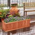 thumbnail image 4 of Costway 40 Inch Wooden Flower Planter Box Garden Yard Decorative Window Box Rectangular, 4 of 10