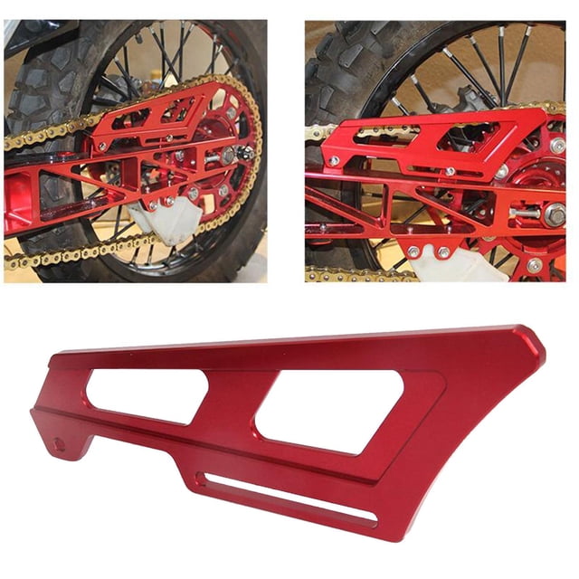 mmirethe Rear Chain Guard Side for KLX140L 230L DRZ400 KLX140G Red 9.8x3.94 Inch 2Set