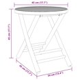 thumbnail image 4 of vidaXL Folding Garden Table Ø45x45 cm Bamboo, 4 of 5