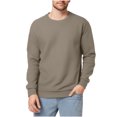 thumbnail image 2 of Mens Fall Clothing Men Pullover Shirts Solid Sweatshirt Running Sweatshirt Men Pullover for Men Light Sweater for Men Men Pullover Shirts Oversize Sweatshirt, 2 of 9