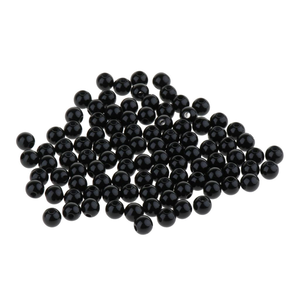 100 Pieces Black Solid Teddy Bear Doll Plush Animal s 4mm