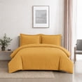thumbnail image 1 of Swift Home Ultra Soft Solid Duvet Cover Set, Queen, Mustard, 1 of 6