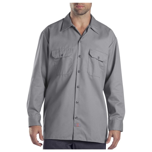 Dickies Chemise de Travail à Manches Longues pour Homme, 3T, Argent