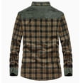 thumbnail image 3 of Meichang Mens Fleece Jacket Plus Size Plaid Winter Jacket Fall Button Down Shirt Jacket Classic Fit Long Sleeve Coat Jacket, 3 of 8