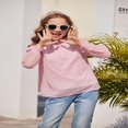 thumbnail image 3 of Pull-Over Blanc à Manches Longues pour Filles avec Manches à Volants Pois Suisses Haut Blouse Col Rond 5-12 Ans, 3 of 6