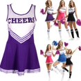 thumbnail image 1 of Déguisement de Pom-Pom Girl pour Femmes, Tenue de Fête d'Uniforme Scolaire pour Fille, 1 of 5