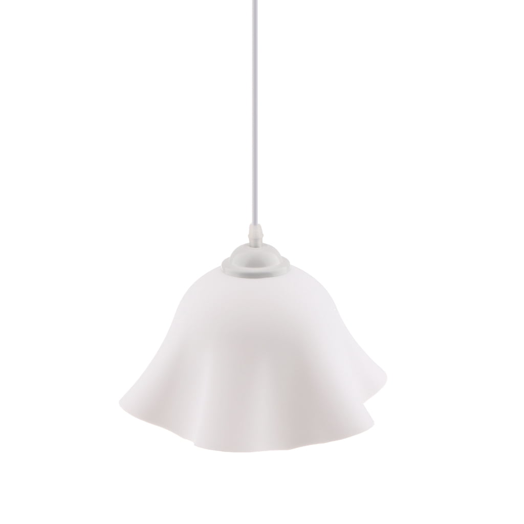 BELOVING Modern Floral Shaped Ceiling Lamp, Hanging Light Without Pear for Living Room White