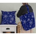 thumbnail image 5 of Soimoi Blue Modal Satin Fabric Snow Flakes Floral Fabric Prints By Yard 42 Inch Wide, 5 of 5