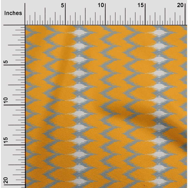 oneOone Cotton Flex Fabric Chevron Ikat Decor Fabric Printed BTY 40 Inch Wide